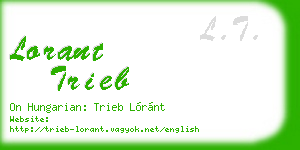 lorant trieb business card